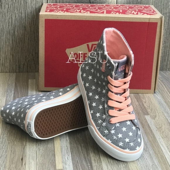 NWT VANS Corrie HI Faded Flag Grey Kids AUTHENTIC - Picture 2 of 7